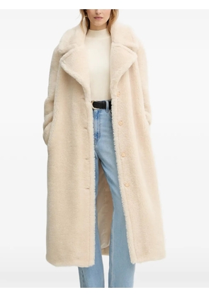 GUESS USA Eugenie collared button coat - Neutrals