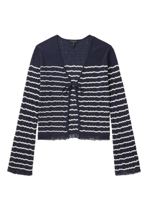 rag & bone tie-front striped cardigan - Blue