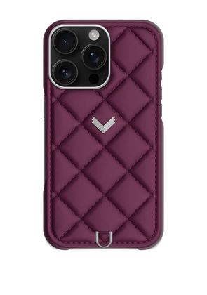 VELANTE quilted chain iPhone 16 Pro Max case - Purple
