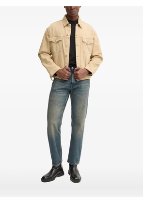 HUGO logo-patch denim jacket - Neutrals
