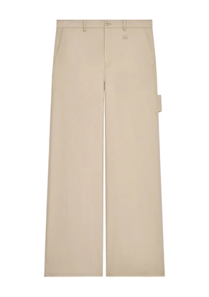 Courrèges Hammer logo-embroidered trousers - Neutrals