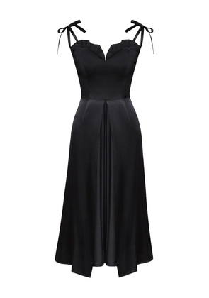 POST MERIDIEM Flowy Slit midi dress - Black