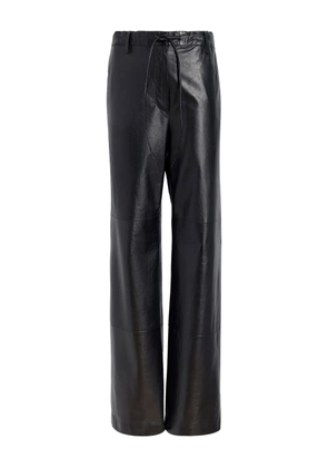 Proenza Schouler White Label Magnus drawstring leather trousers - Black