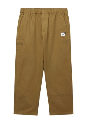 Alpha Industries logo-patch straight-leg trousers - Neutrals