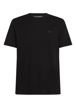 Karl Lagerfeld embroidered-logo crew-neck T-shirt - Black