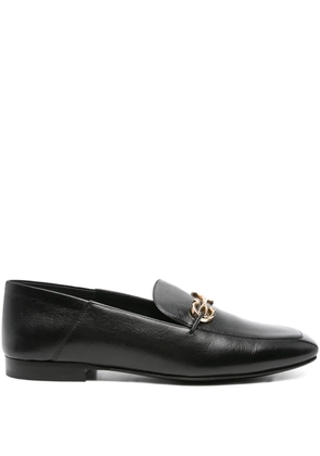 Ferragamo Pre-Owned Gancini-charm leather loafers - Black