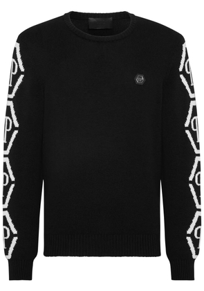 Philipp Plein monogram knit jumper - Black