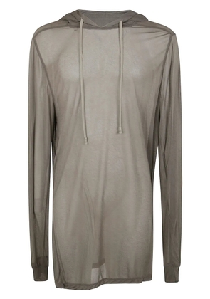Rick Owens semi-sheer hoodie - Brown