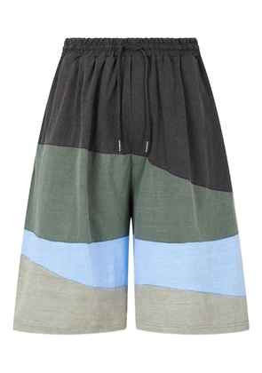 TOMBOY colour-block wave shorts - Green