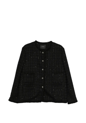 THELAURENT sequin-embellished front-pocket jacket - Black