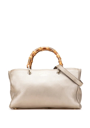 Gucci Pre-Owned 2000-2015 Medium Calfskin Bamboo Shopper satchel - Gold