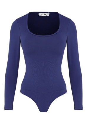 Amir Slama scoop-neck long-sleeve bodysuit - Blue
