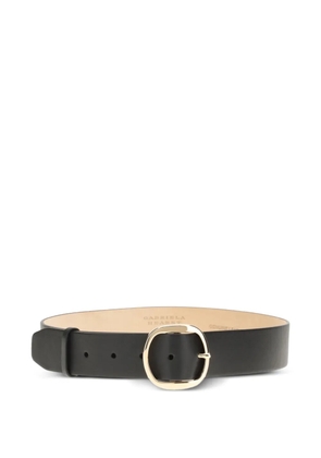 Gabriela Hearst Elster oval-buckle leather belt - Black