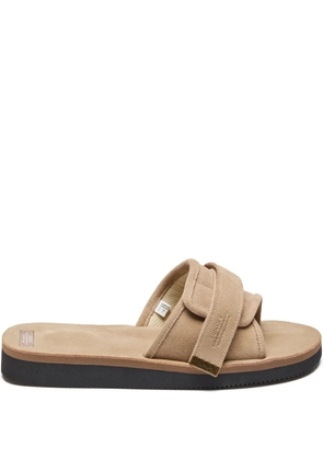 Suicoke suede strap sandals - Neutrals
