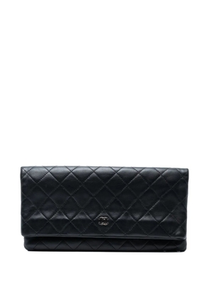 CHANEL Pre-Owned 2014 Quilted Lambskin CC Beauty Foldover clutch bag - Black
