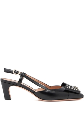 Bally 55mm B-Bow studded slingback pumps - Black