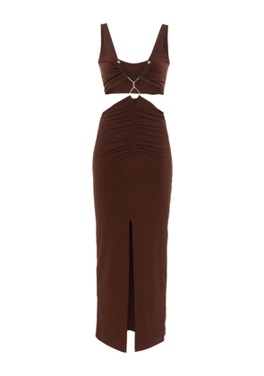 NISSA cut-out maxi dress - Brown