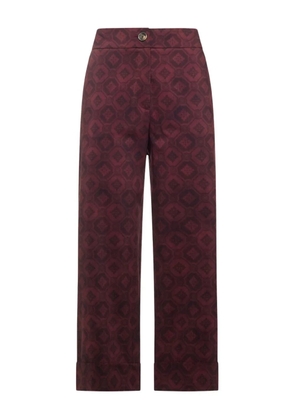 Pierre-Louis Mascia geometric-print trousers - Red