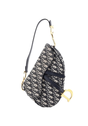Christian Dior Pre-Owned Saddle Handbag Oblique Canvas Medium shoulder bag - Blue