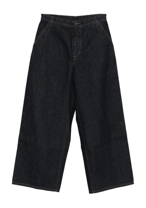 Uma Wang logo-patch jeans - Blue