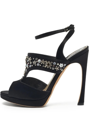 Christian Dior Pre-Owned crystal-embellishment sandals - Black