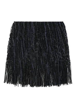 Roberta Einer Element knitted fringe mini skirt - Black