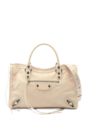 Balenciaga Pre-Owned medium City leather handbag - Neutrals
