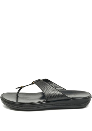 Louis Vuitton Pre-Owned textured-leather sandals - Black