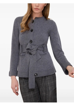 JANE Winter belted cardigan - Grey