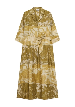 Pierre-Louis Mascia Aloe silk maxi dress - Yellow