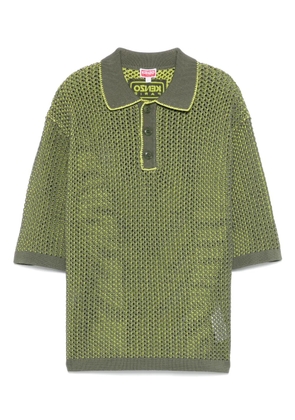 Kenzo open-knit polo shirt - Green