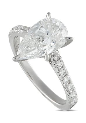LB Exclusive 14K white gold lab-grown diamond ring - Silver