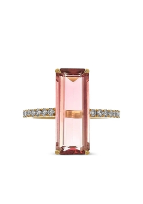 YI Collection 18K yellow gold Supreme diamond and pink tourmaline ring