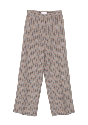 Manuel Ritz checked straight trousers - Brown