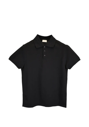Saint Laurent Pre-Owned logo-embroidered polo shirt - Black