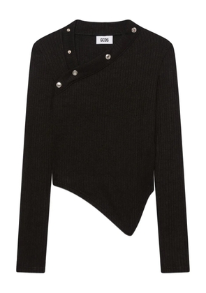 GCDS button-embellishment top - Black
