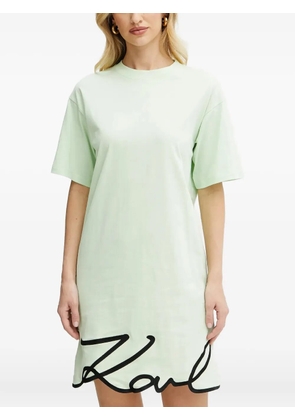 Karl Lagerfeld logo-embroidered dress - Green
