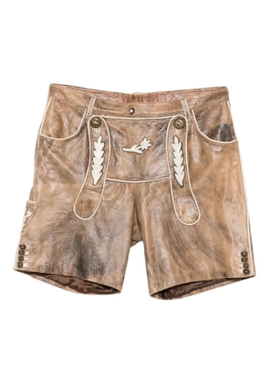 A.N.G.E.L.O. Vintage Cult 1990s floral-appliqué shorts - Brown