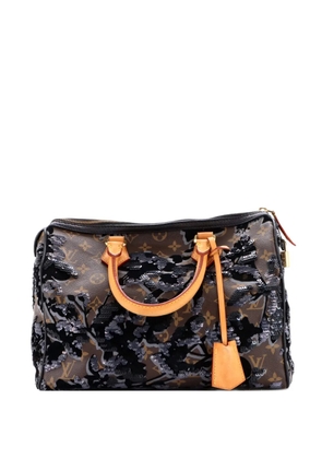 Louis Vuitton Pre-Owned Speedy Handbag Fleur De Jais Monogram Canvas 30 satchel - Brown