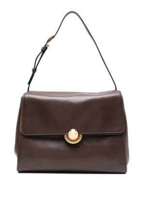 Furla Domus circular-detail leather shoulder bag - Brown