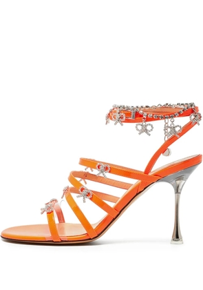 MACH & MACH 90mm leather sandals - Orange