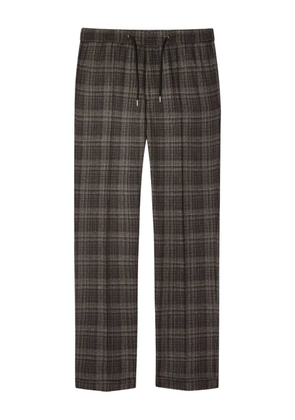 Paul Smith drawstring checked trousers - Brown