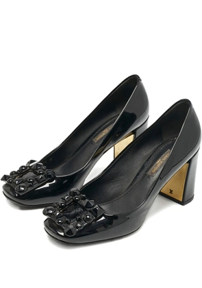 Louis Vuitton Pre-Owned 80mm patent leather heeled pumps - Black