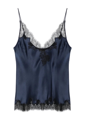 Carine Gilson silk satin top - Blue