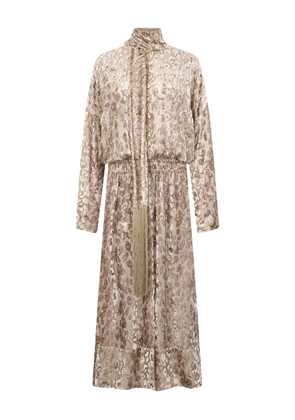 Roberto Cavalli animal-print tassel maxi day dress - Pink