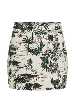 Karl Lagerfeld printed pocket mini skirt - Neutrals