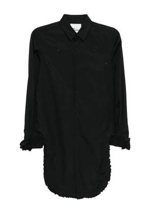 Noir Kei Ninomiya ruffle long-sleeve shirt - Black