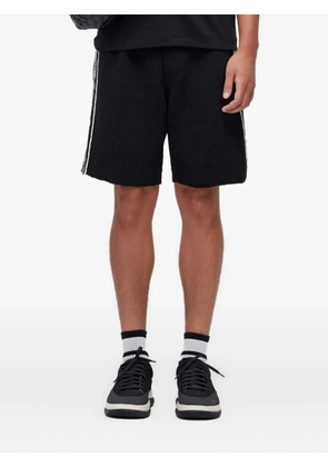 Osklen ribbed side-stripe shorts - Black
