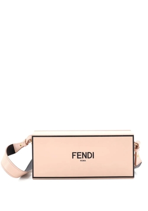 Fendi Pre-Owned Logo Horizontal Box Crossbody Bag Leather clutch bag - Yellow