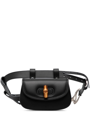 Gucci Pre-Owned 2016-2025 Mini Leather Bamboo 1947 belt bag - Black